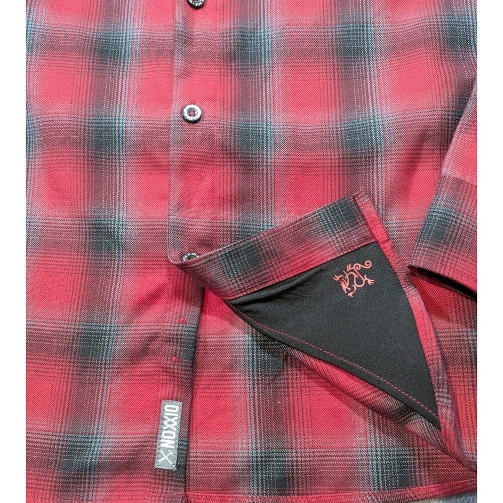 Dixxon Flannel Co. Sick Of It All Plaid Shirt Men’s XL Red Black Long Sleeve - Picture 5 of 9